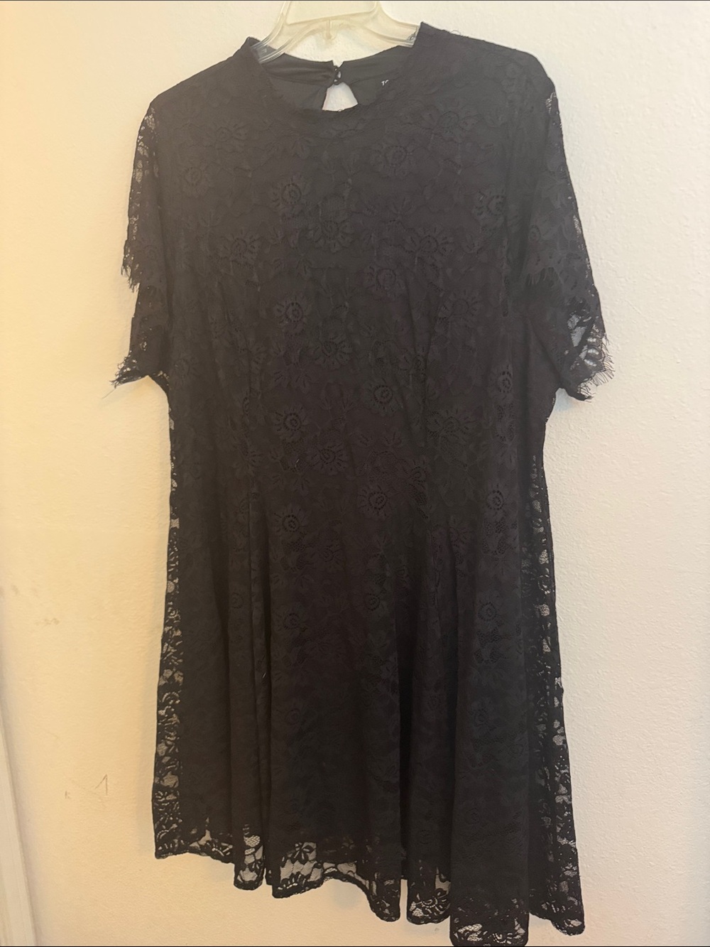 Torrid Black Lace Short Sleeve Swing Dress 4x